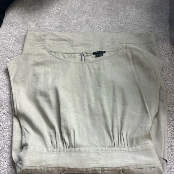 Theory Anderson Stretch linen Summer dress size 2 NWOT - Picture 7 of 10